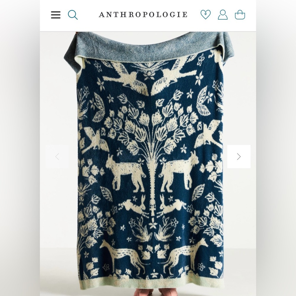 Anthropologie knit Fable throw Blanket